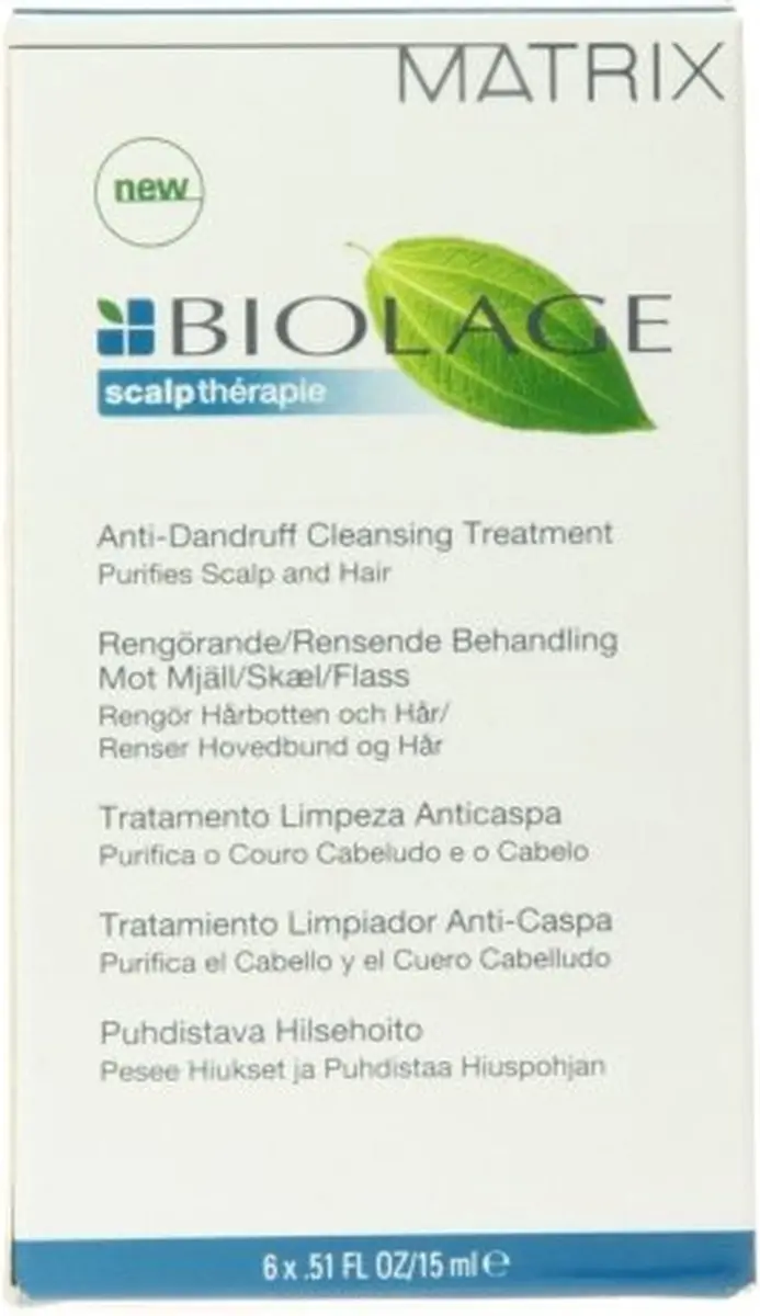Matrix Biolage Scalptherapie Anti-roos Reinigingsbehandeling 6x15ml