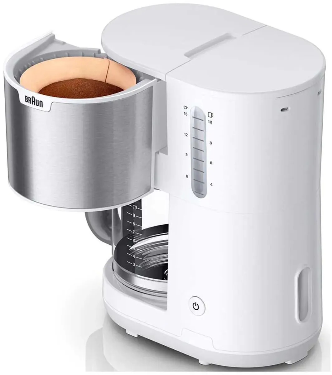 Braun KF 1500 Volledig Automatische Espressomachine - 10 Kopjes - 1,25L - Wit