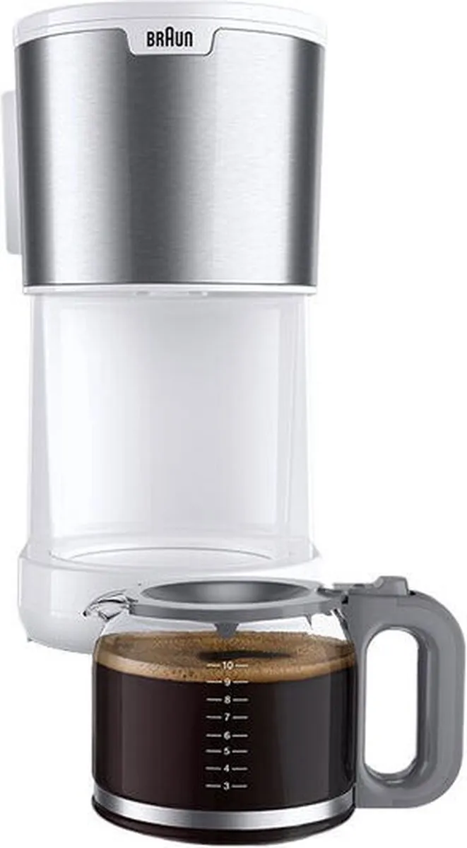 Braun KF 1500 Volledig Automatische Espressomachine - 10 Kopjes - 1,25L - Wit