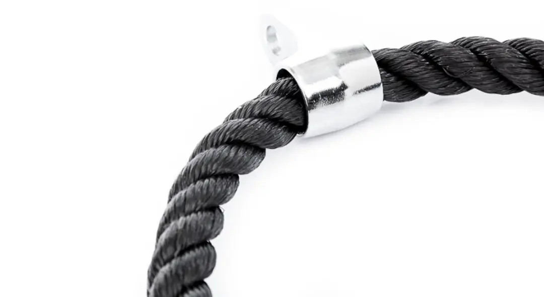Muscle Power Dubbel Triceps Touw - Zwart
