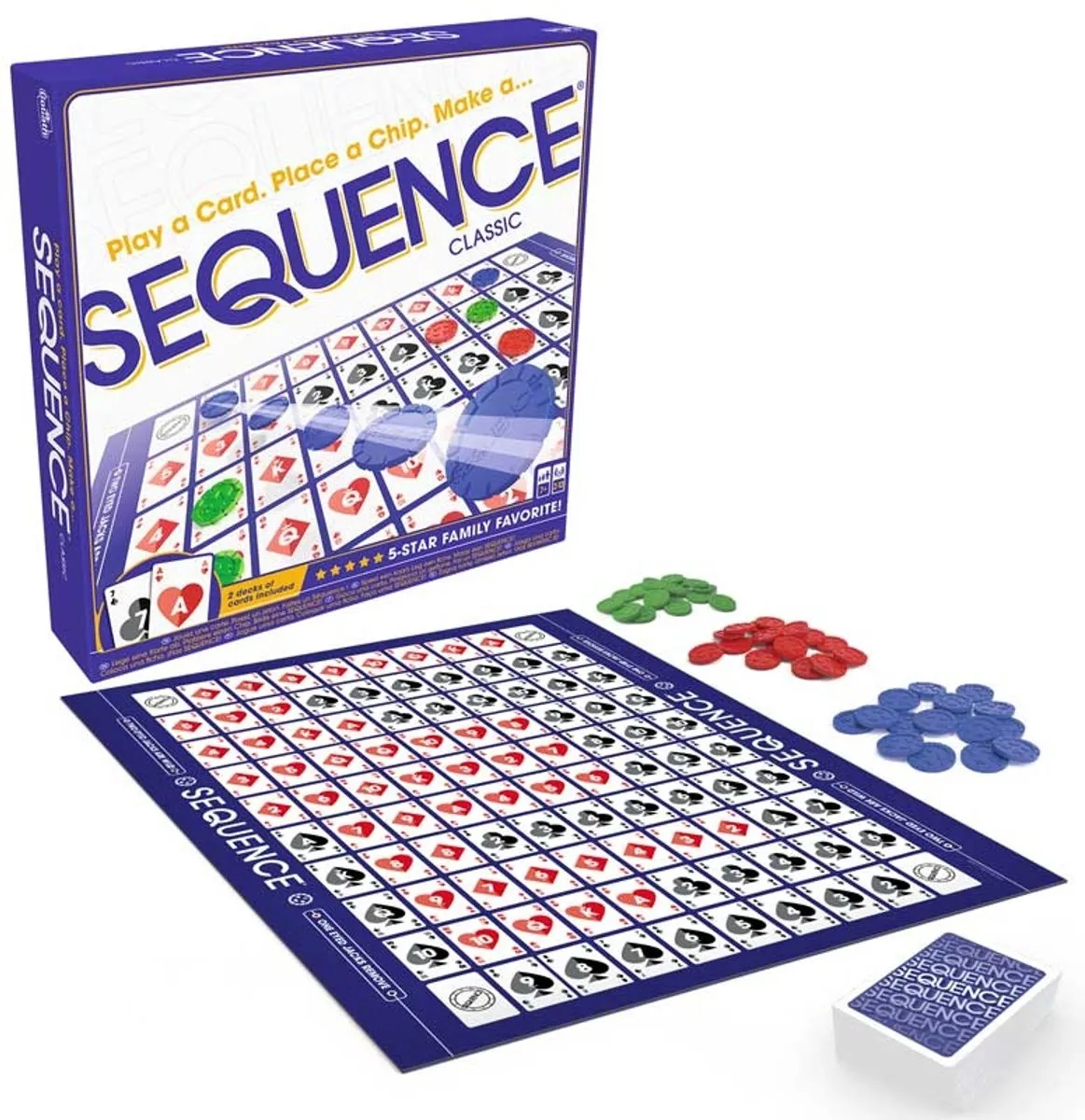 Asmodee Sequence Bordspel - Educatief Strategie - 2-12 Spelers