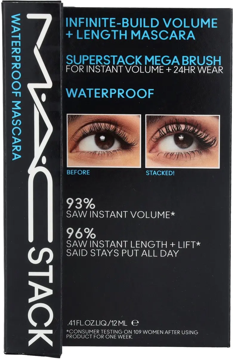 MAC Stack Mascara Waterproof Mega Brush - Zwart