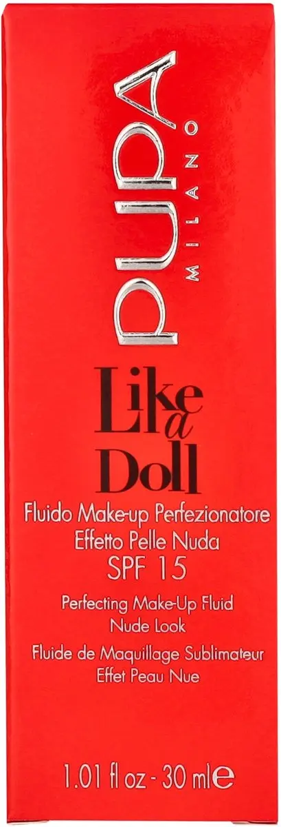 Pupa Like A Doll Make-Up Fluid 010 Porcelain - 10ml