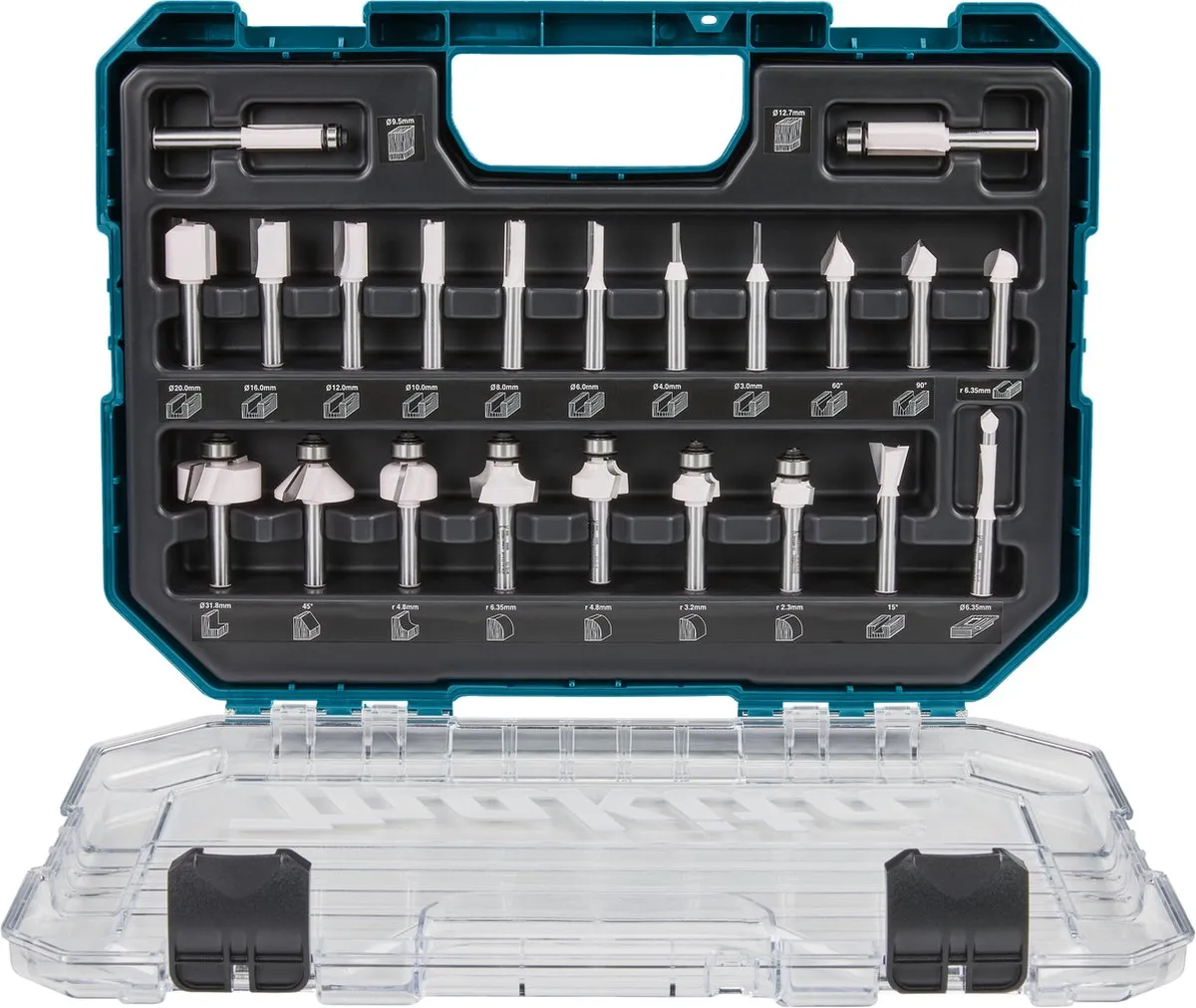 Makita D-74778 Fräsbitset Ø8mm - 22 Stuks - afbeelding 6 van 6