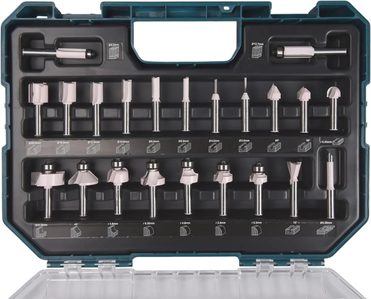 Makita D-74778 Fräsbitset Ø8mm - 22 Stuks