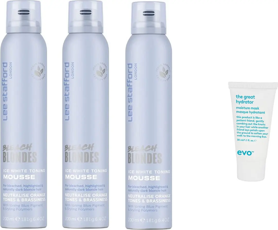 Lee Stafford Bleach Blondes Ice White Toning Mousse 200ml