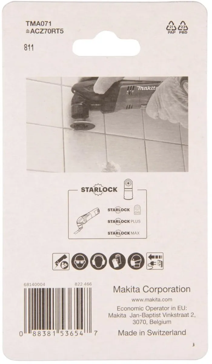 Makita TMA071 Segmentfrees 70mm - Oscillerend - o.a. cement/keramiek