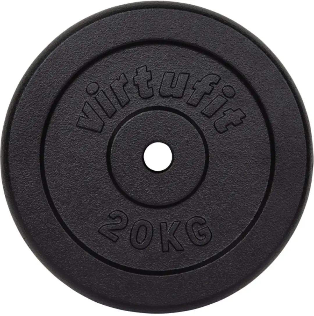 Virtufit Gietijzeren Halterset 90kg - Halterstang met 17-delige set