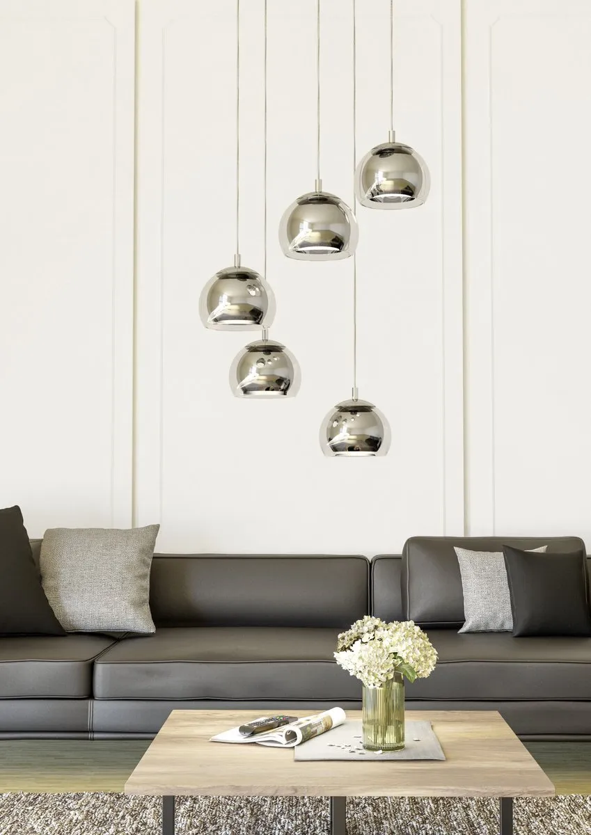 Eglo Rocamar 1 Hanglamp - Ø58,5cm - Grijs/Zilver