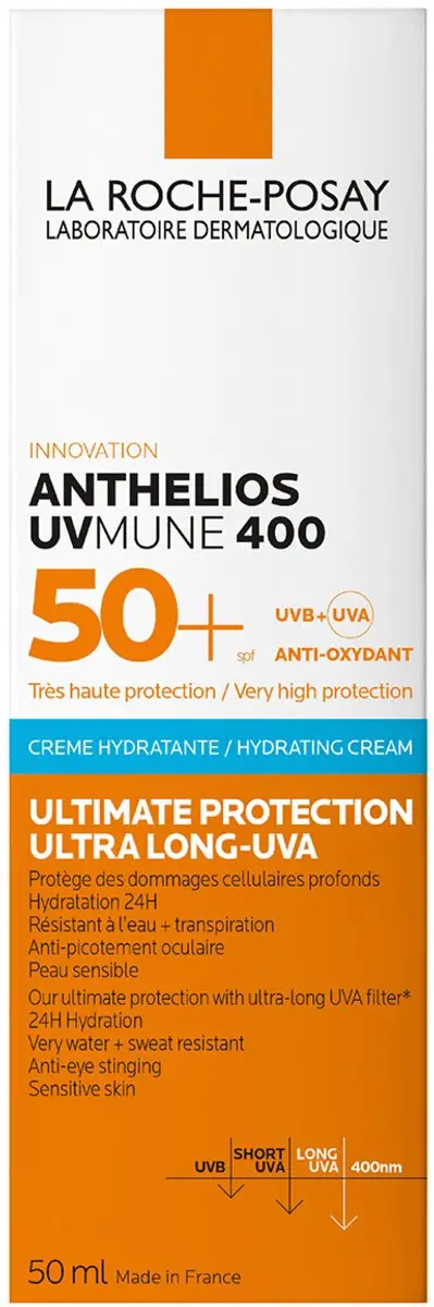 La Roche-Posay Anthelios UVMune 400 Hydraterende Zonnebrandcrème SPF50+ 50ml - Gezicht