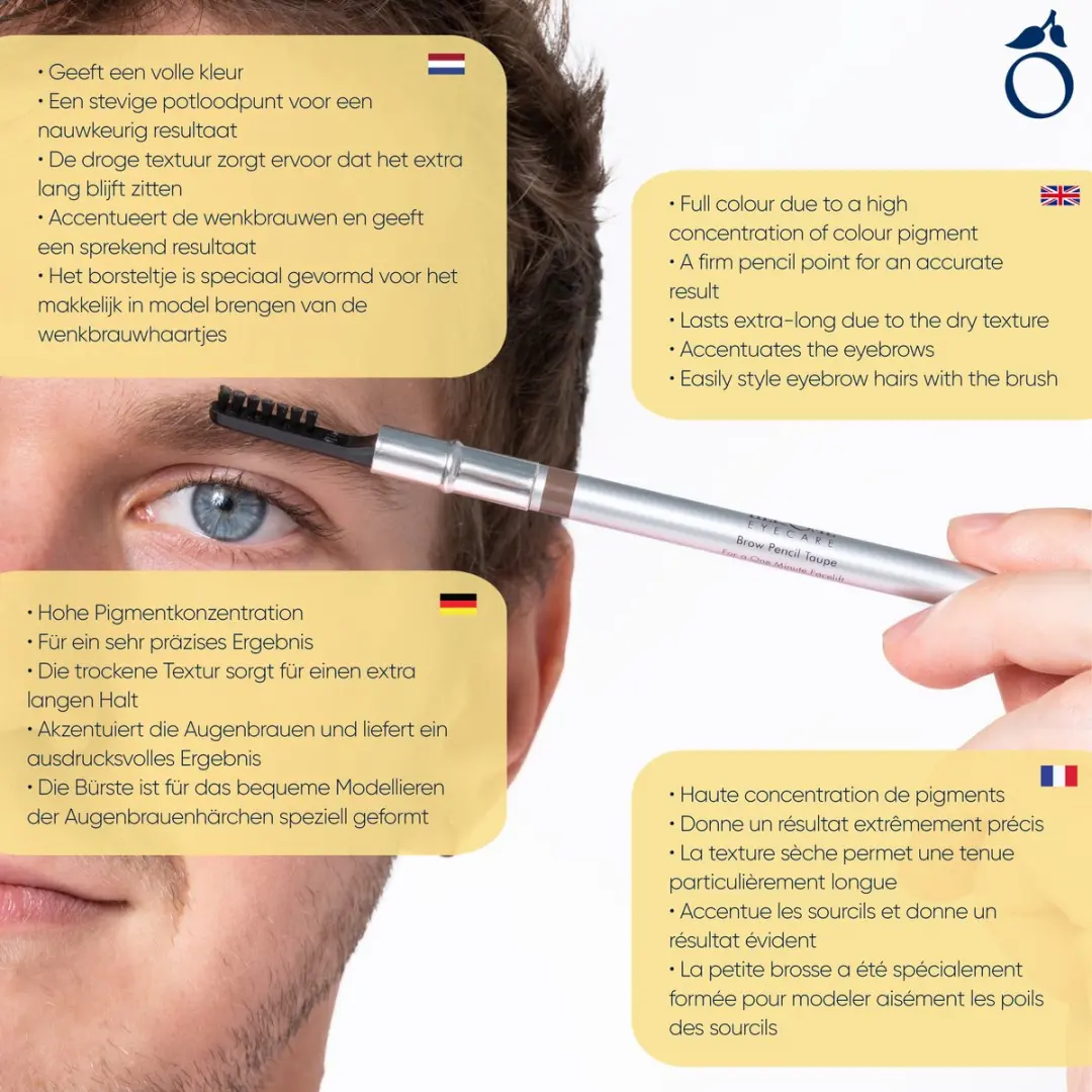 Herome Eye Care Wenkbrauwpotlood Taupe - 3g - afbeelding 6 van 6