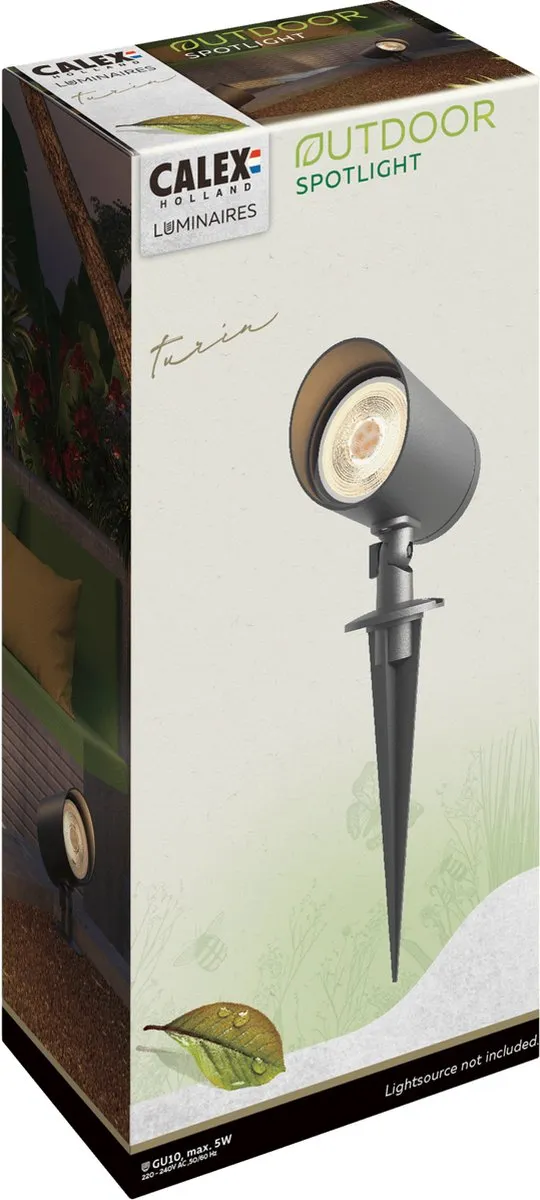 Calex Slimme Grondspot GU10 Tuinspot - Zwart
