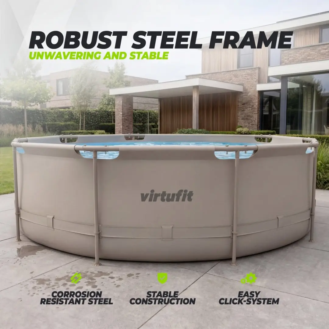 VirtuFit VF13088 Rond Zwembad 366x100cm - Filterpomp Incl.