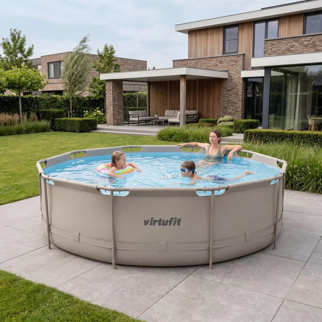 VirtuFit VF13088 Rond Zwembad 366x100cm - Filterpomp Incl.