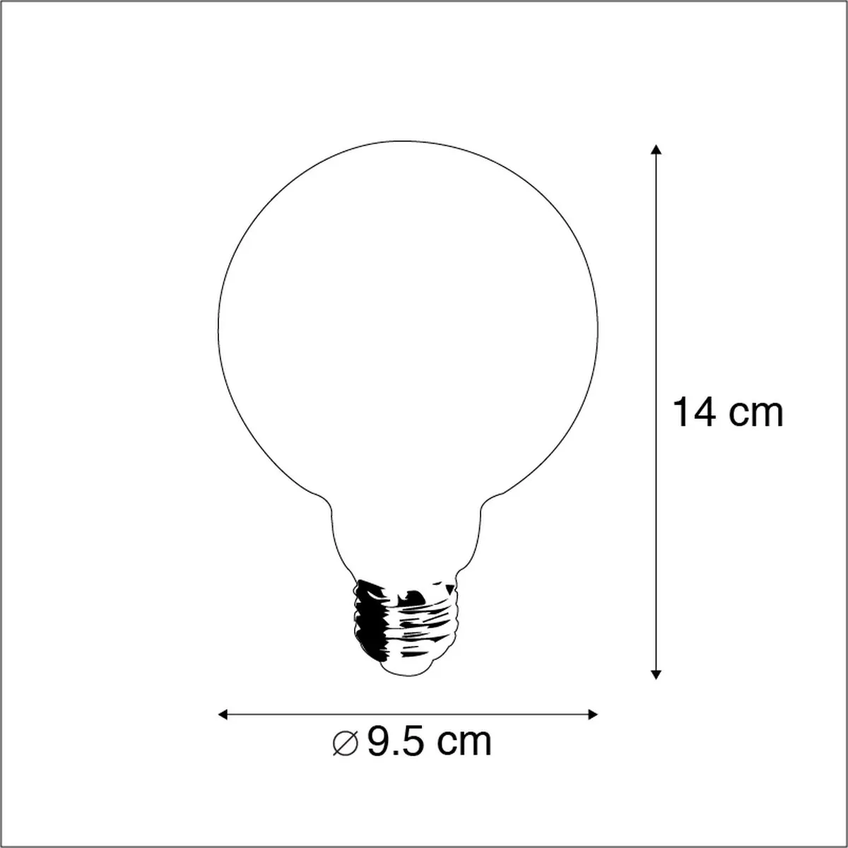 Calex LED Globelamp G95 E27 7.5W 806lm - Mat - 2700K