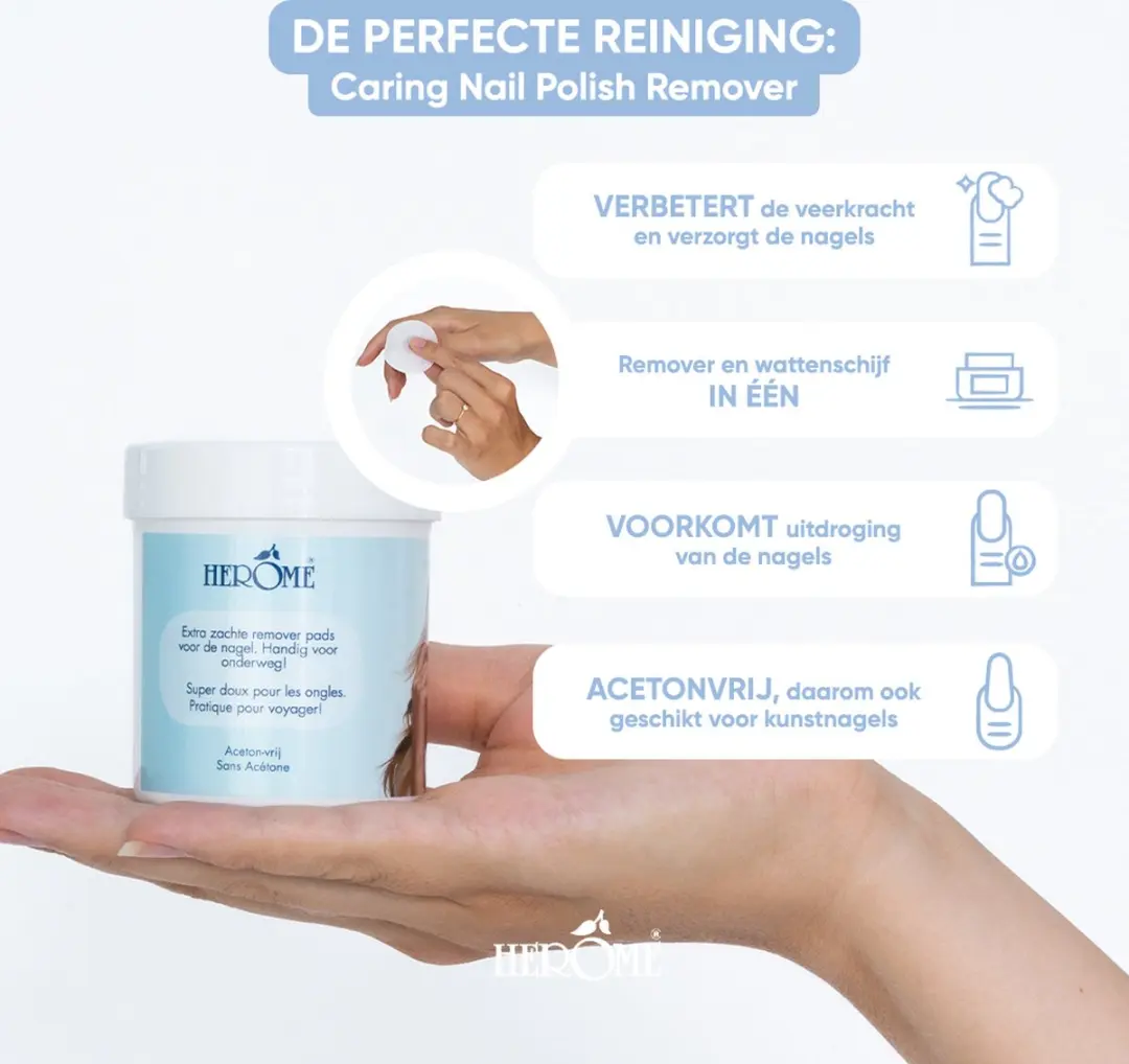 Herome Caring Nagellakremover Duo - 120ml + 100 Pads