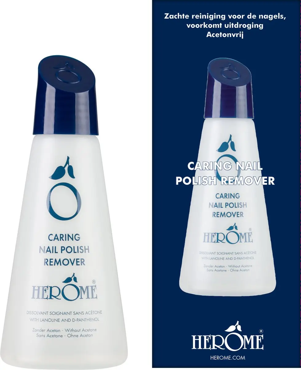 Herome Caring Nagellakremover Duo - 120ml + 100 Pads - afbeelding 6 van 6