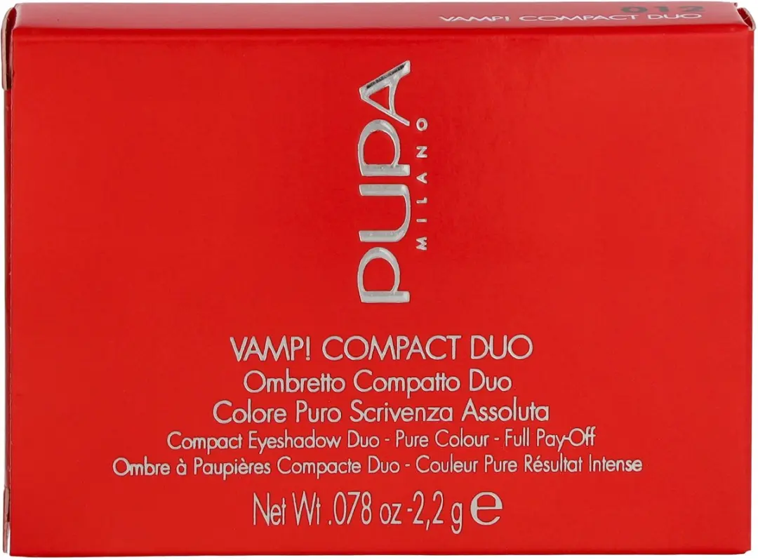 Pupa Milano Vamp! Compact Duo Oogschaduw 012 Magnetic Blue - 2 Kleuren