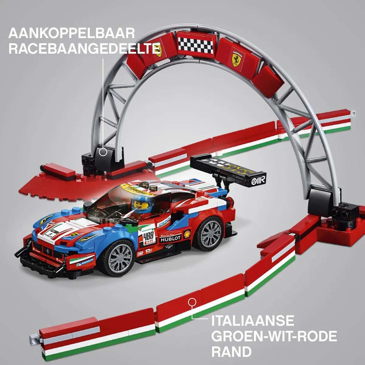 LEGO Speed Champions Ultieme Ferrari Garage 75889 - 841 Stukken - Zwart