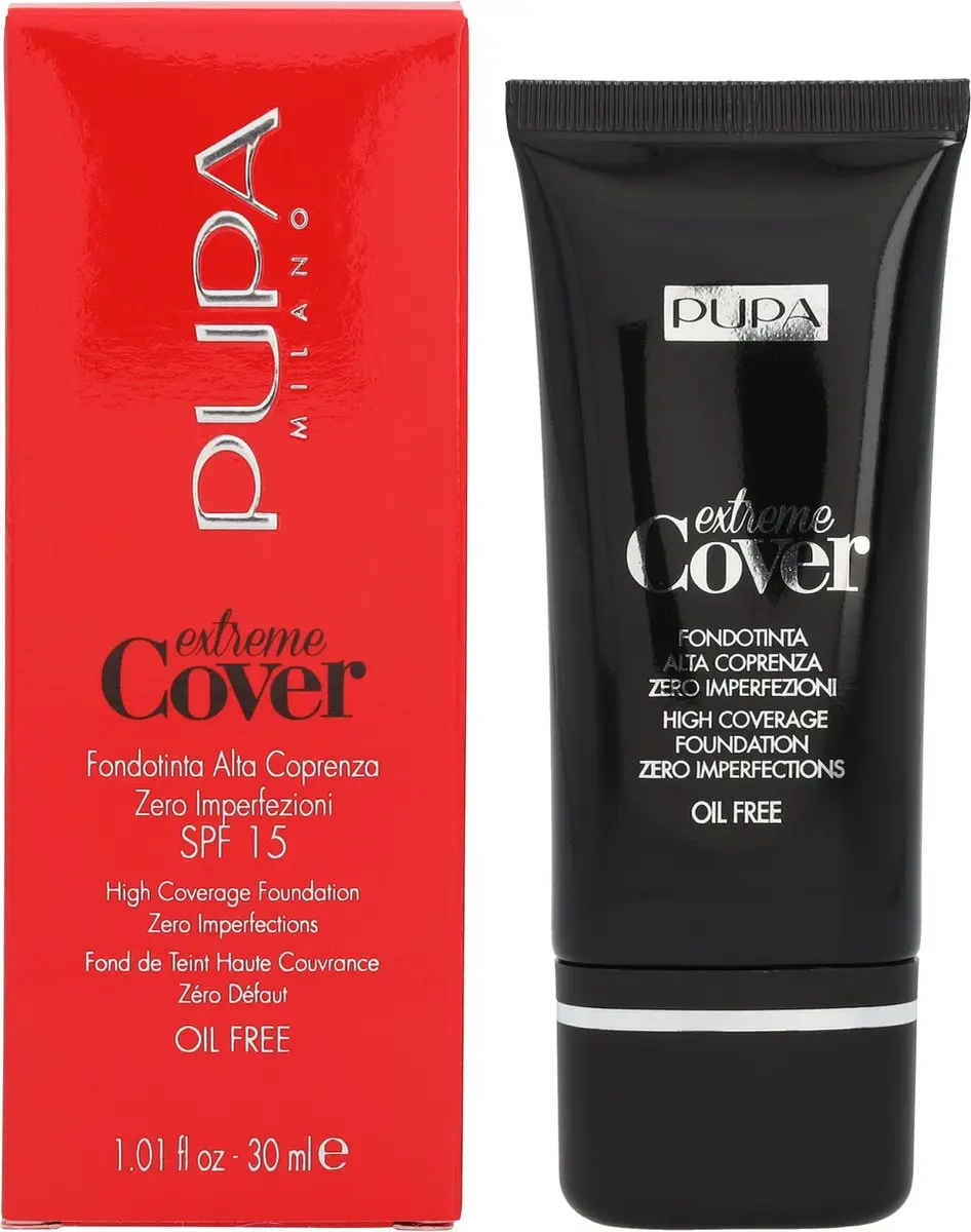 Pupa Milano Fondotinta Extreme Cover 020 - 20ml - Zwart