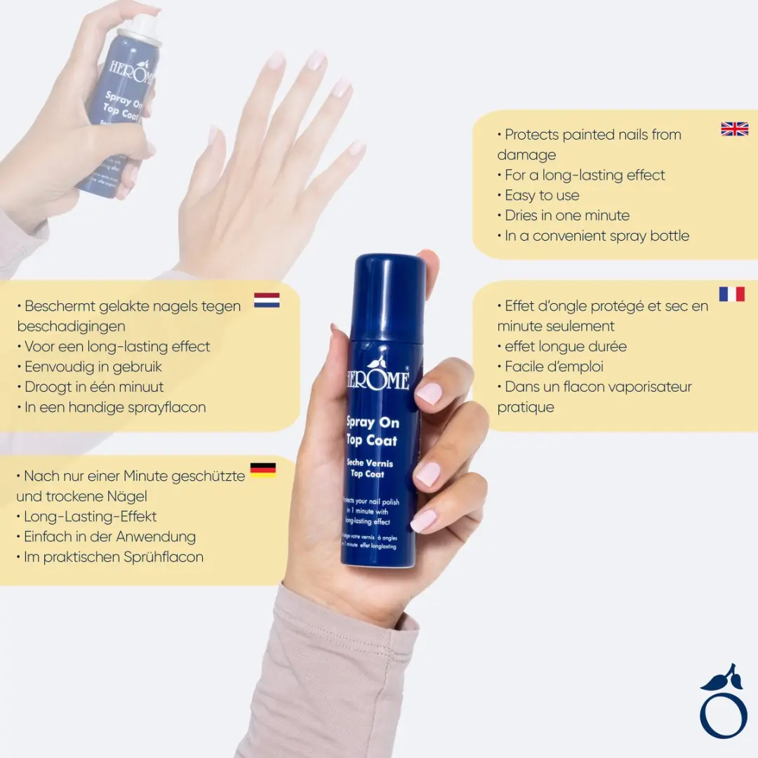 Herome Spray On Top Coat - Nagellak 75ml - Transparant