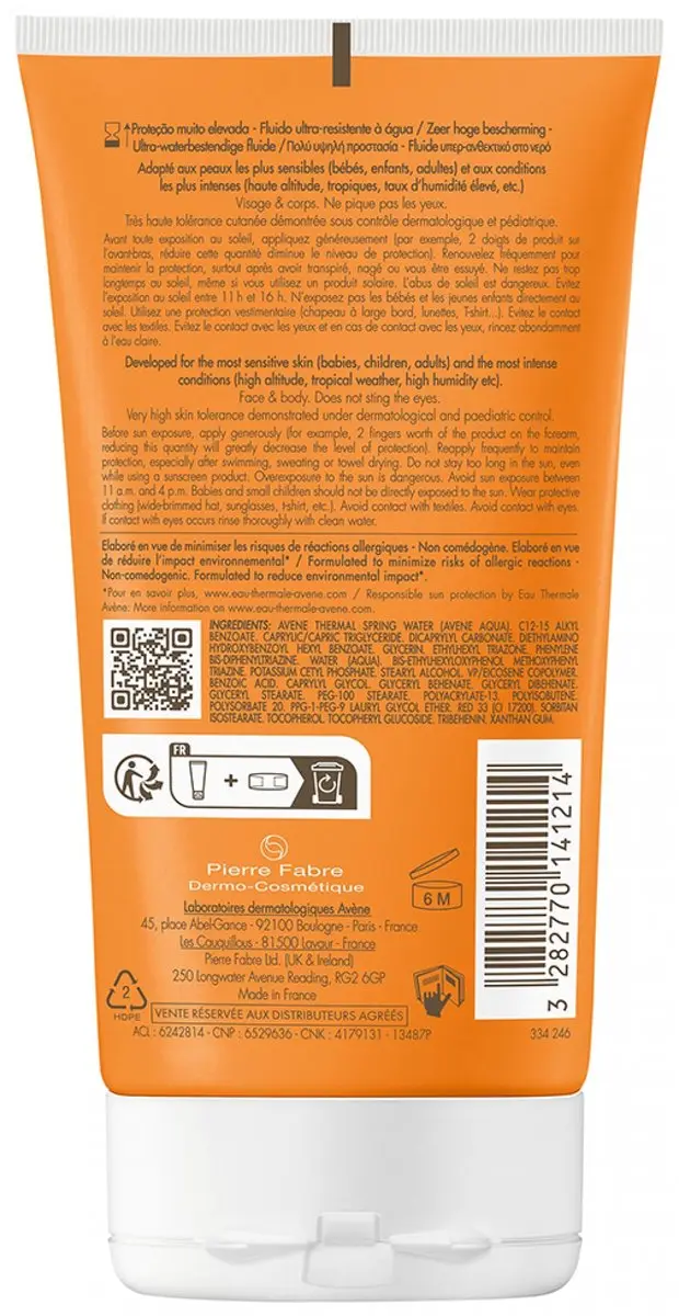 Avène Intense Protect SPF 50 Zonnecrème 150ml