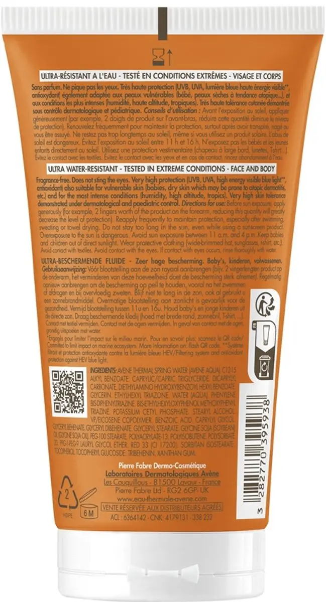 Avène Intense Protect SPF 50 Zonnecrème 150ml