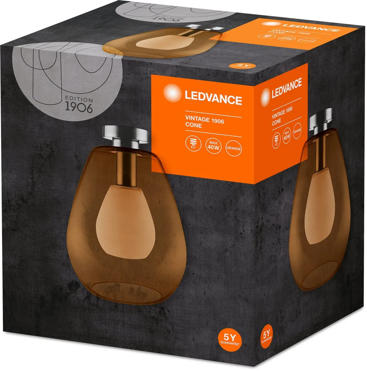 LEDVANCE Vintage 1906 Cone Pendelarmatuur - E27 - Orange