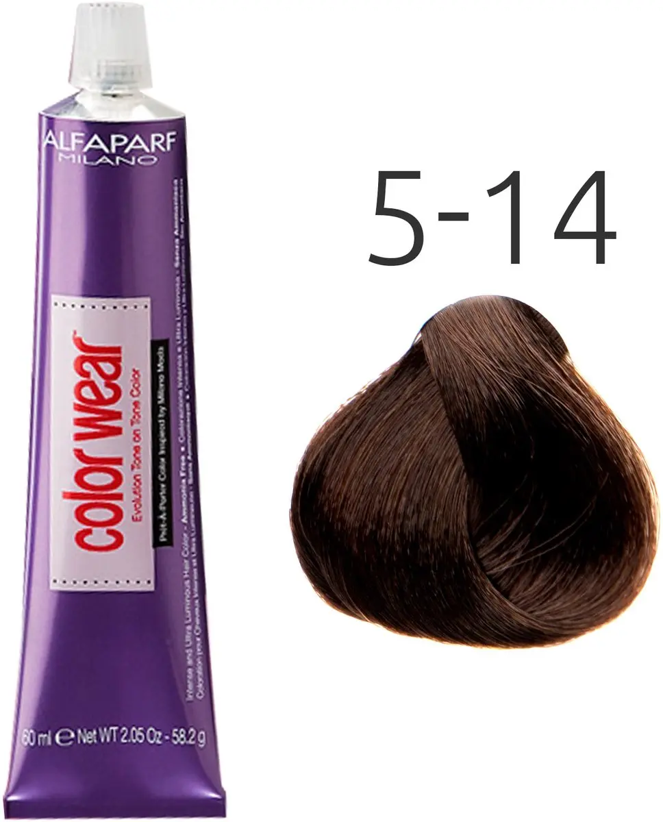 Alfaparf Milano Color Wear 05.14 Light Ash Copper Brown 60ml