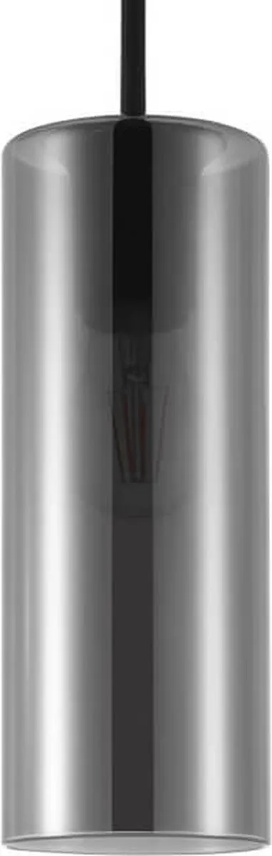 Eglo Keyns Hanglamp E27 - Staal/Glas - Grijs