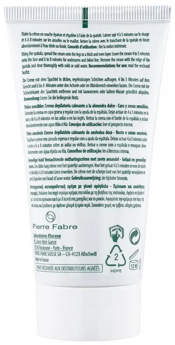 Klorane Huid L'Amande Crème Dépilatoire 75ml
