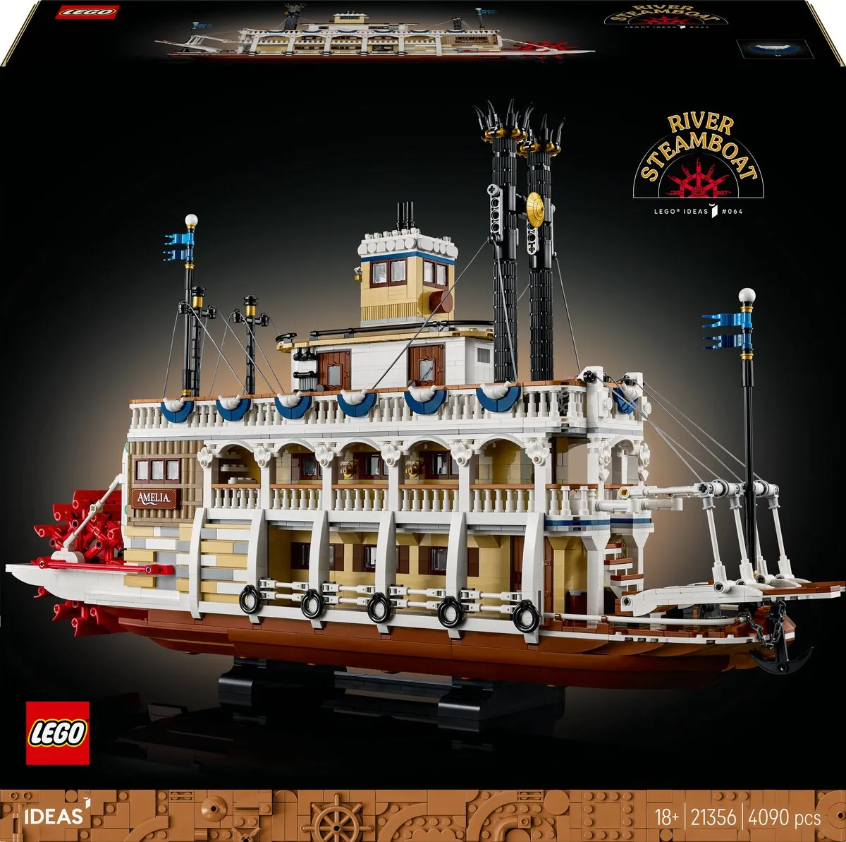 LEGO Ideas Stoomboot Bouwpakket 21356