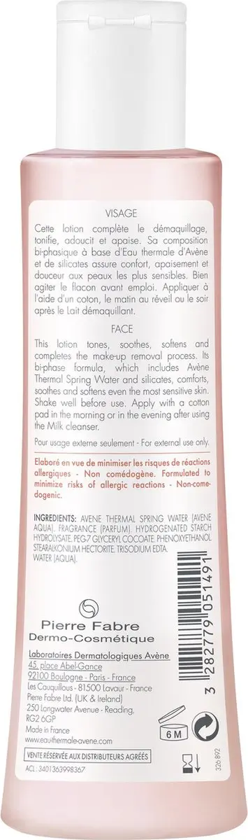 Avène Les Essentiels Milde Verkwikkende Lotion 200ml - afbeelding 6 van 6