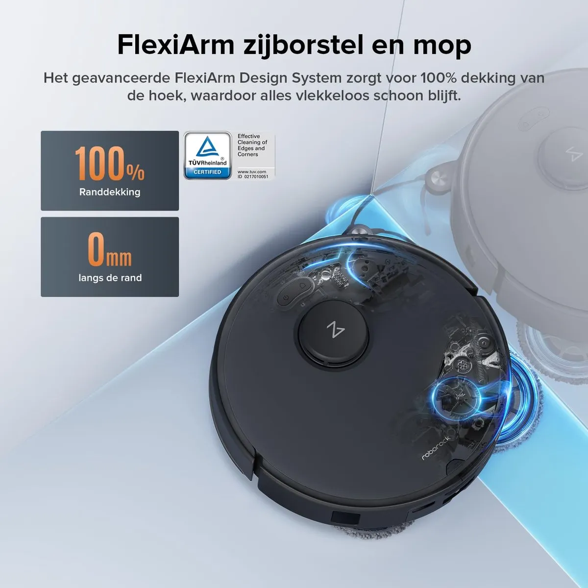 Roborock Qrevo Edge S5A Robotstofzuiger - 18500Pa - Zwart
