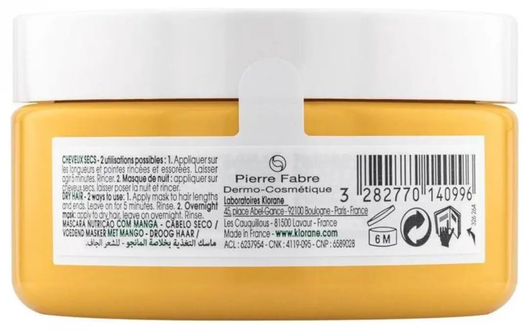 Klorane Mango Nutrition Mask 150ml
