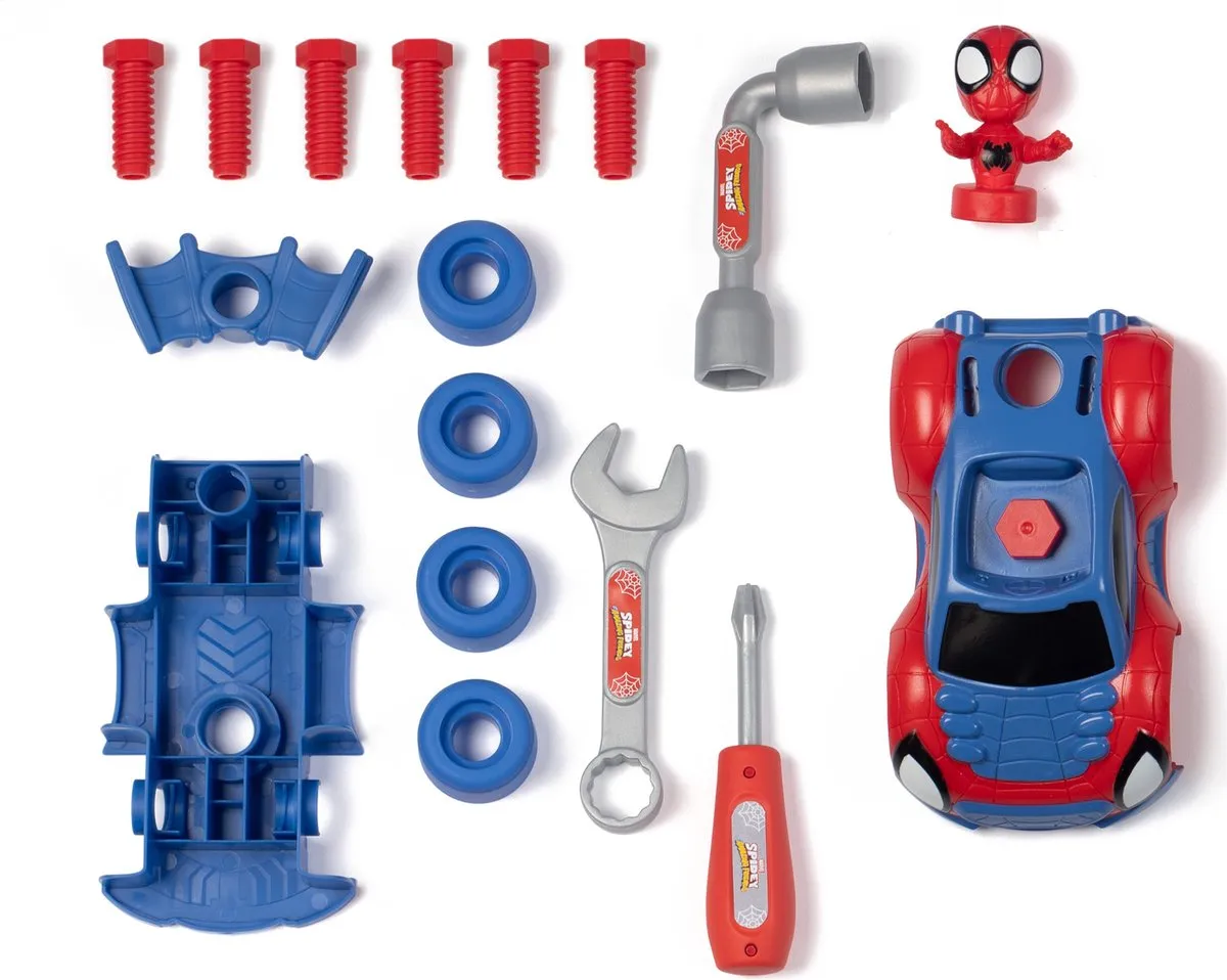 Smoby Spidey Gereedschapskoffer - Spiderman Rolspel - Rood/Blauw/Grijs