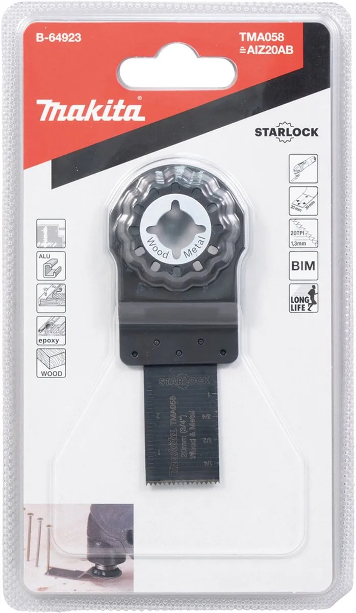 Makita TMA058 Invalzaagblad 20mm Staal - Oscillerend