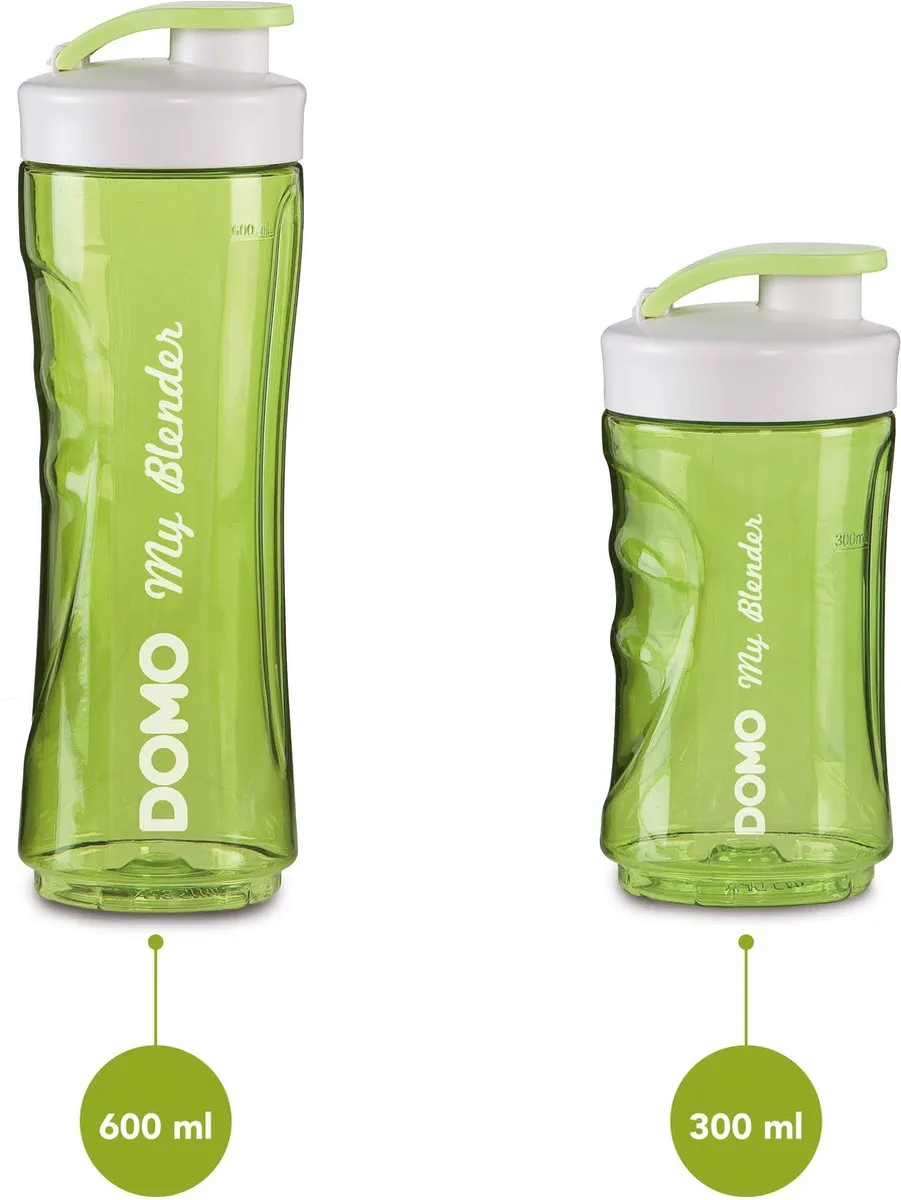 Domo My Blender DO436BL - Groene Drinkflessen 300ml & 600ml