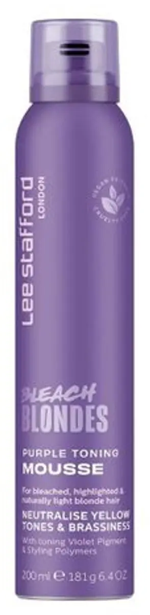 Lee Stafford Bleach Blondes Purple Toning Mousse 200ml - afbeelding 6 van 6