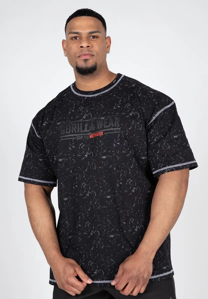 Gorilla Wear Saginaw Oversized T-shirt - M - Washed Black - afbeelding 6 van 6