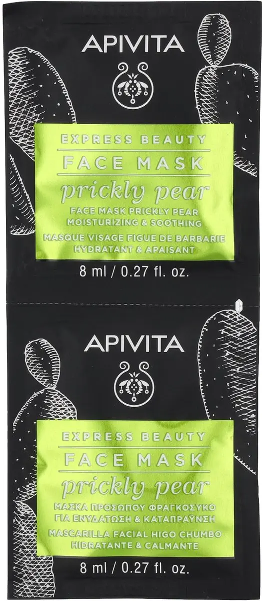 Apivita Prickly Pear Express Gezichtsmasker - 2x8ml
