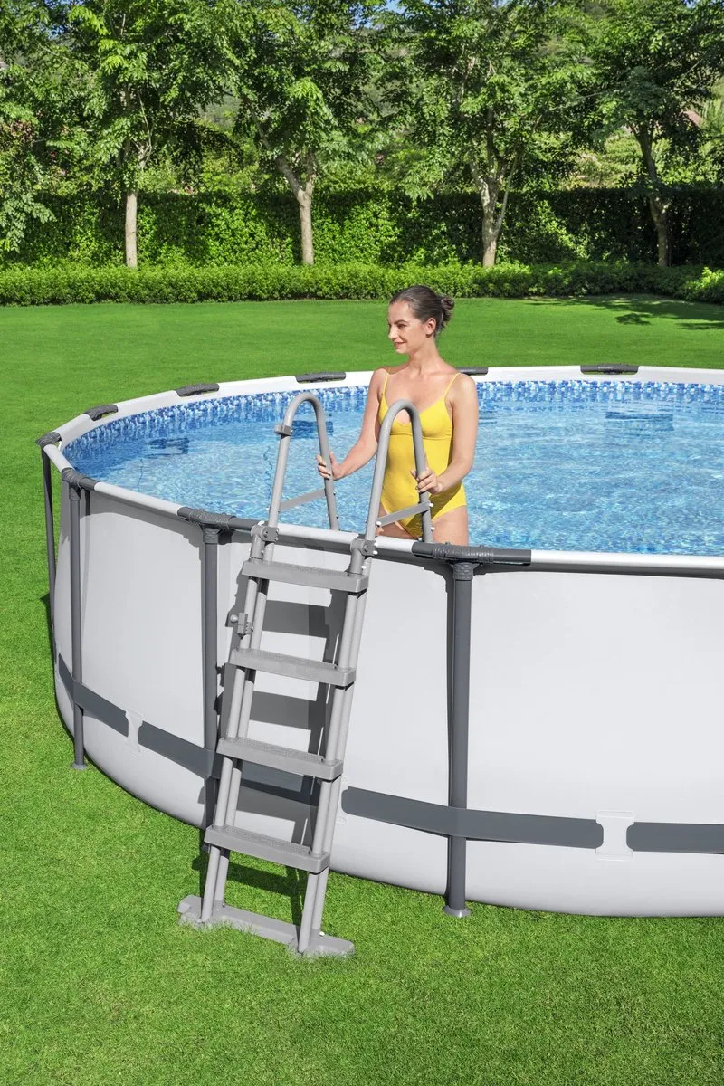 Bestway Steel Pro MAX 56438 Opzetzwembad - 488cm - 19.480l - Grijs