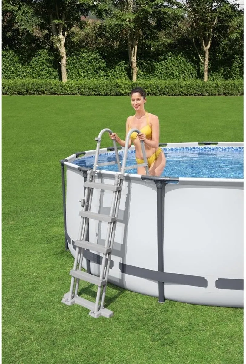 Bestway Steel Pro MAX 56438 Opzetzwembad - 488cm - 19.480l - Grijs