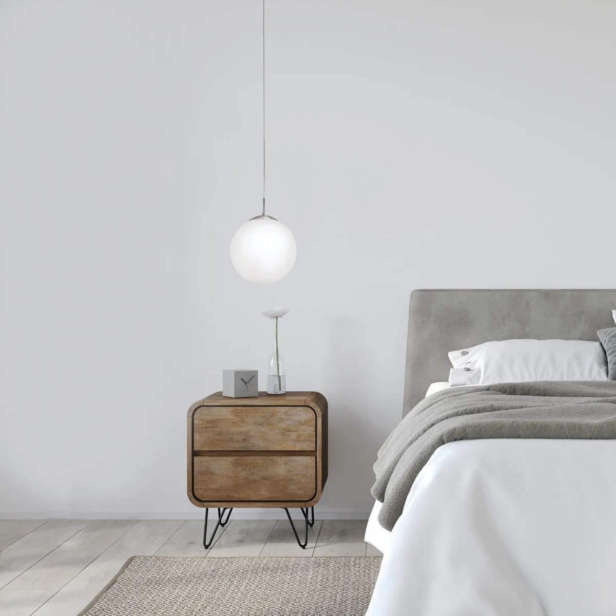 Eglo Rondo Hanglamp E27 - 3 Lichtpunten - Grijs/Wit - afbeelding 6 van 6