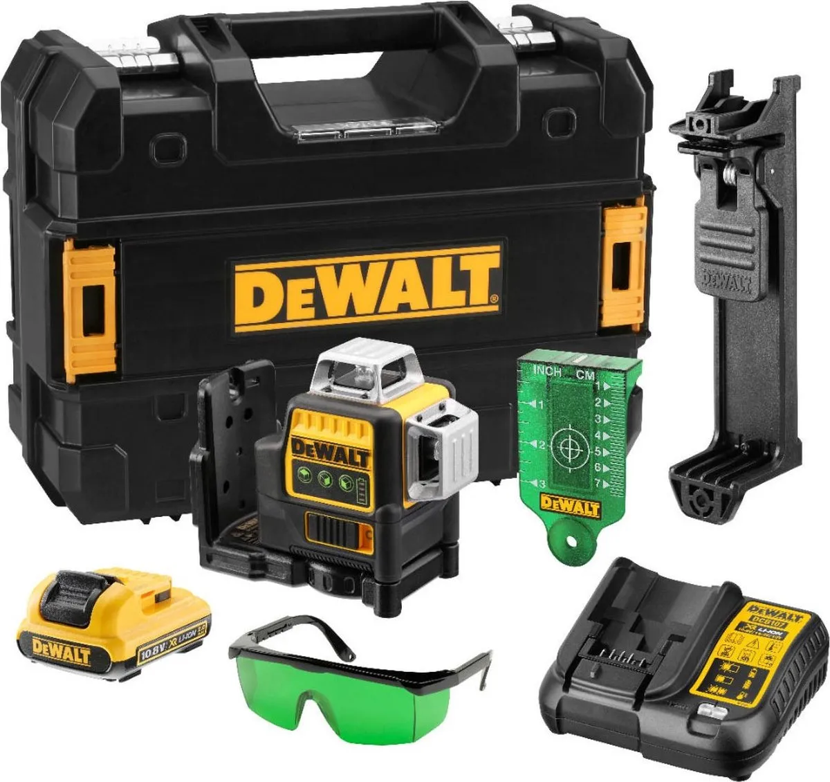 DeWalt DCE089D1G Zelfnivellerende 3x360° Groene Laserset - 30m - 2.0Ah