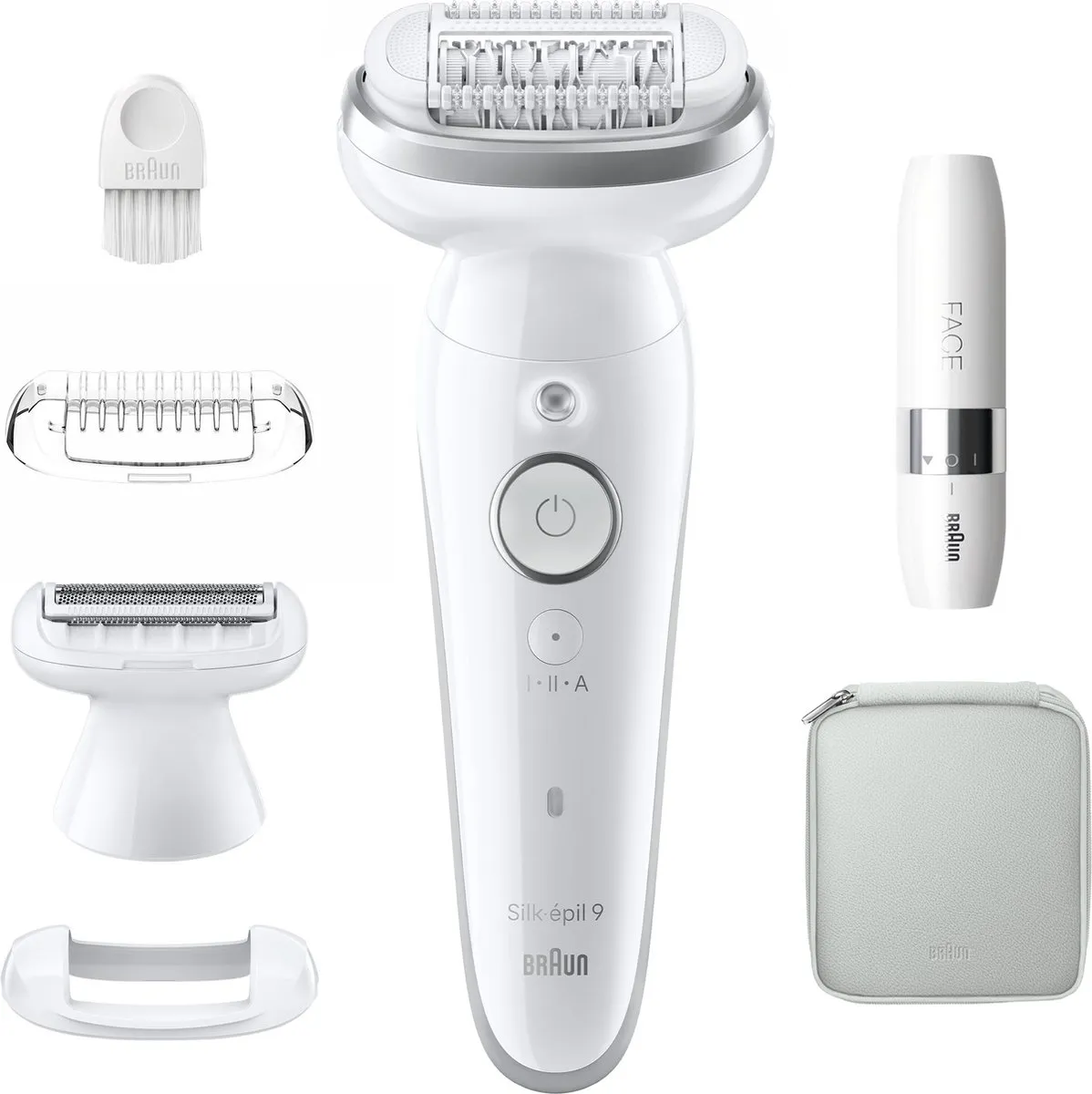 Braun Silk·épil 9 9-341 Epilator - 3 Opzetstukken - Wit/Zilver