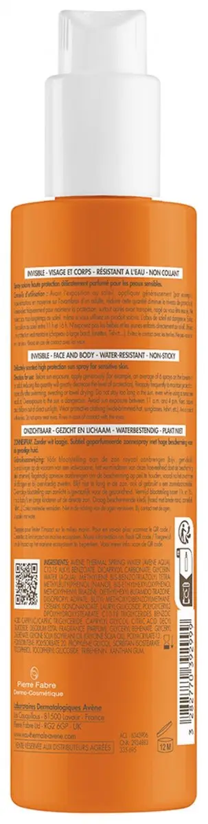Avène Zonnebrand Spray SPF 30 200ml