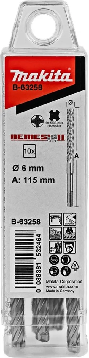 Makita SDS-Plus Boor 8x165mm - 10 Stuks
