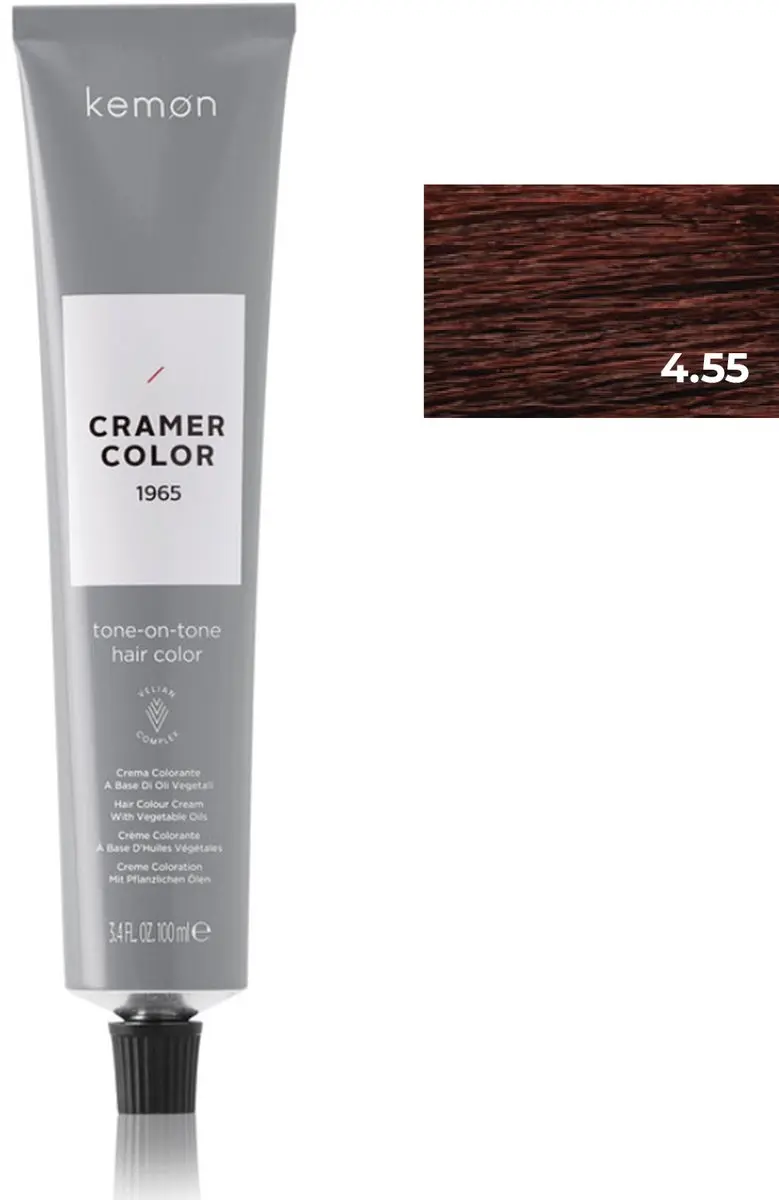 Kemon Cramer Tot 4.55 Deep Red Brown 100ml Permanent Haarkleuring
