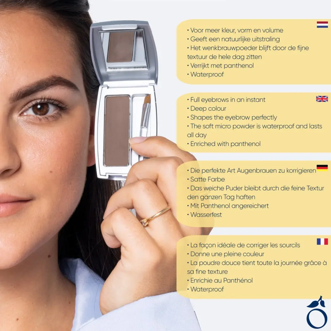 Herome Eye Care Wenkbrauwpoeder Donkerbruin - 28g - afbeelding 6 van 6